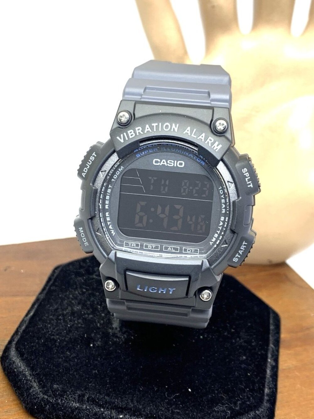 Casio Men's Watch W736H Illuminator Digital Quartz Black Gray Resin 3446 44mm